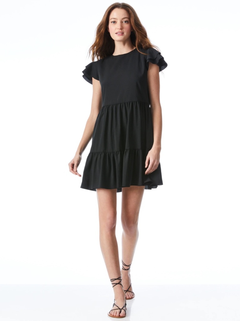 Alice + Olivia Demi Flutter Sleeve Mini Dress Size 6